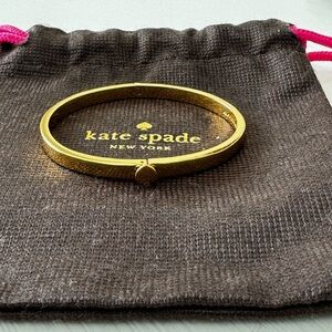 Kate Spade Gold Hinged Bangle Bracelet